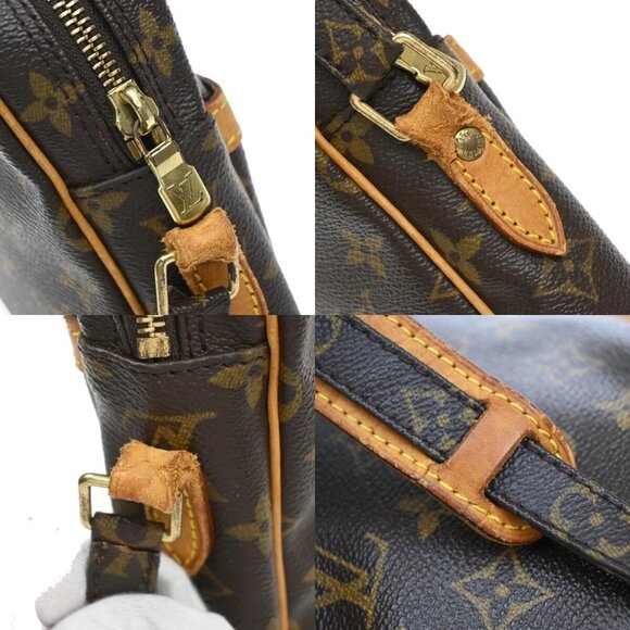 LOUIS VUITTON Danube Shoulder Bag Monogram Leather Brown France M45266 83EE779 - Picture 9 of 16